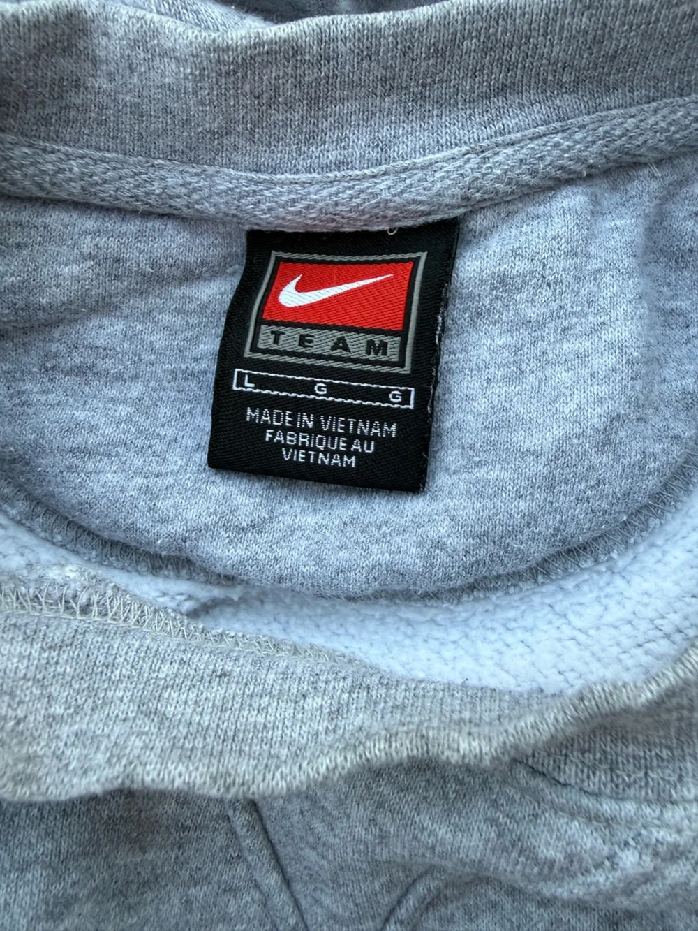 Vintage 2003 Nike LSU Crewneck Sweatshirt Large Grey Center Swoosh Y2K Tigers